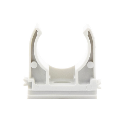 Abrazadera Abierta de Presión 25mm, PVC Auto-Extinguible.