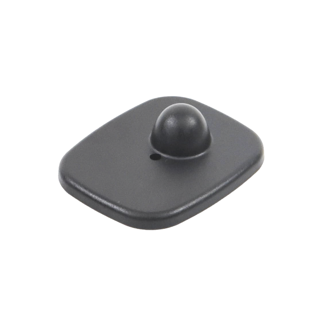 Paquete de 100 Tags RF Cuadrados Negros para Ropa