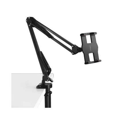 Soporte para Tableta con Brazo tipo Perezoso Ajustable 360°: 4''-12.9'', 1.5 KG, ABS+Metal