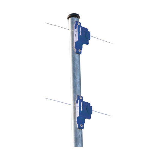 Aislador de Paso Reforzado para Cercos Eléctricos, Resistente al Clima Extremoso, Color Azul