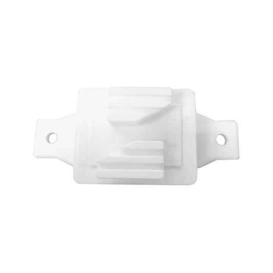 Aislador de Paso Reforzado para Cercos Eléctricos, Resistente al Clima Extremoso, Color Blanco