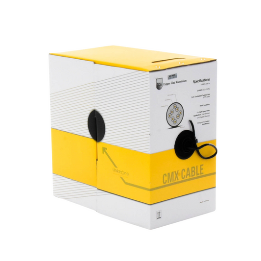 Cable UTP Cat5e, 305m, CCA, Negro, Interior