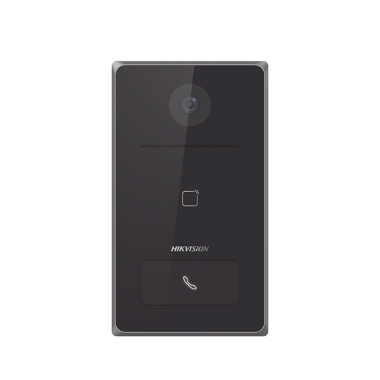 Frente de Calle IP 2MP PoE Standalone Apertura Hik-Connect Tarjetas MIFARE IP65 1 Relay