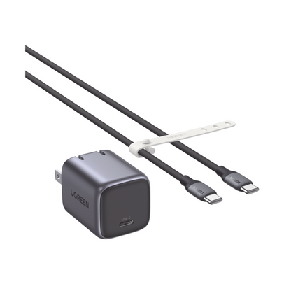 Combo cargador UGREEN 30W GaN y cable USB-C de 60W
