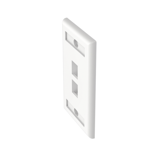 Placa de Pared para 2 Conexiones Keystone con Espacio para Etiquetas