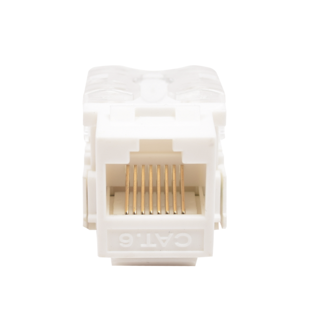 Módulo Jack Keystone Cat6 Blanco para Faceplate
